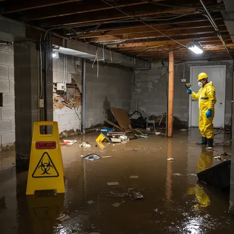 Flooded Basement Electrical Hazard in Lepanto, AR Property